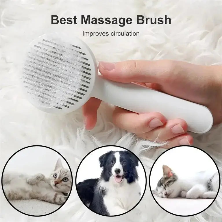  Pet Hair Removal Brush - Effortless Fur & Hair Remover for Dogs, Cats Petspalz