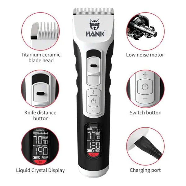  Pet Hair Trimmer with LCD Display | Quiet, Safe Grooming Petspalz
