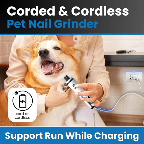  Rechargeable Pet Nail Grinder with LED Light | Quiet & Safe Petspalz