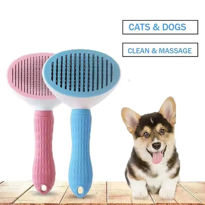  Self-cleaning pet slicker brush Petspalz