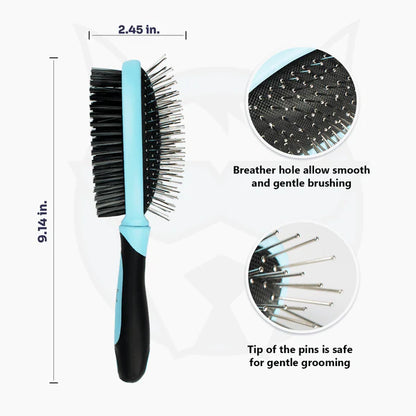 2-in-1 Double-Sided Pet Detangler Brush for Dogs & Cats
