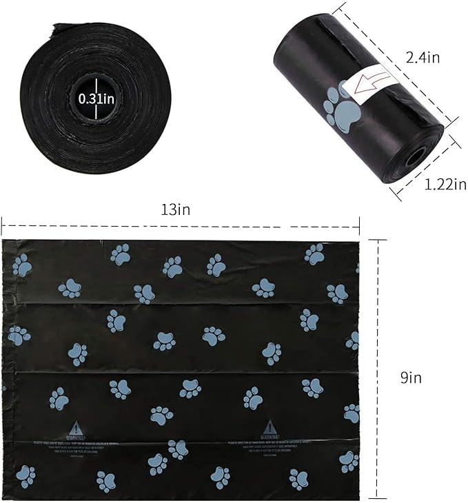 Pet poop scooper with 15 leak-proof bags included