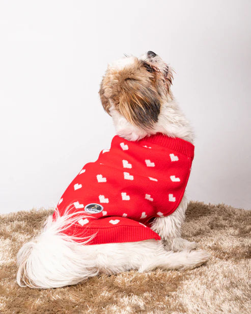  Petsnugs Red Heart Sweater for Dogs & Cats | Cozy Winter Knit Petspalz