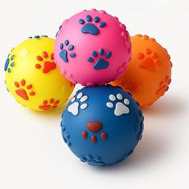  Premium Light Weight Squeaky Ball for Dogs Pack of 4 Petspalz