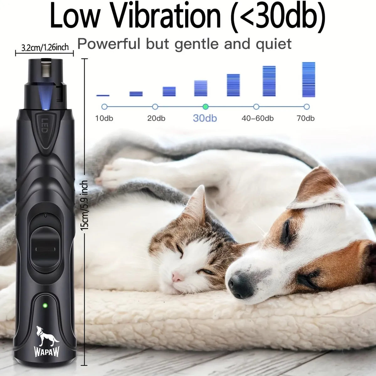 quiet pet nail grinder for dogs and cats