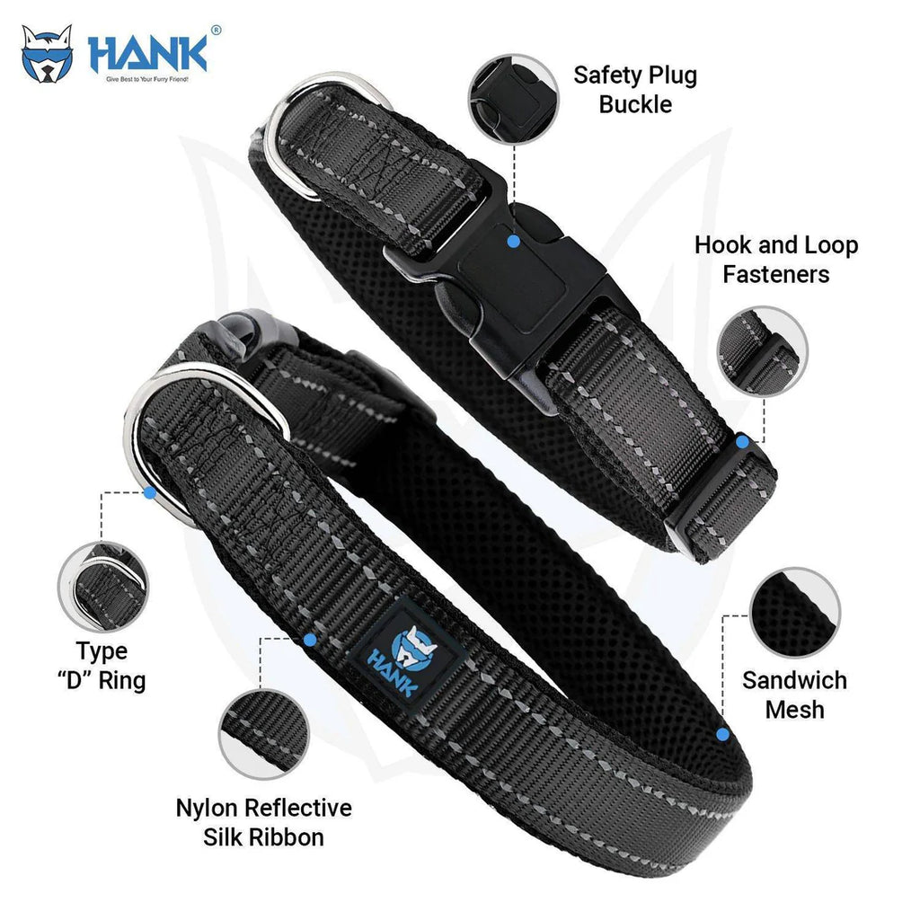  Reflective Dog Collar with Adjustable Buckle Petspalz