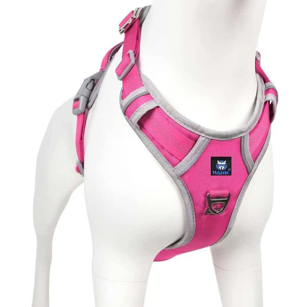  Reflective Dog Harness | Pink | Adjustable & No-Pull Petspalz