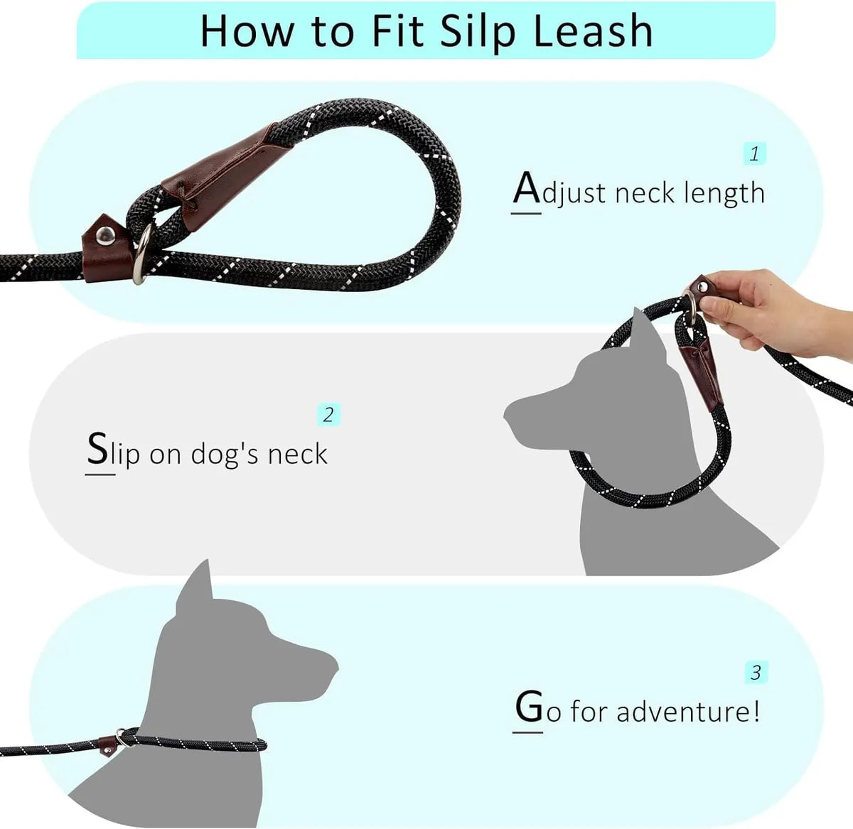  Reflective Dog Leash – Anti-Choking Rope Lead with Padded Handles Petspalz