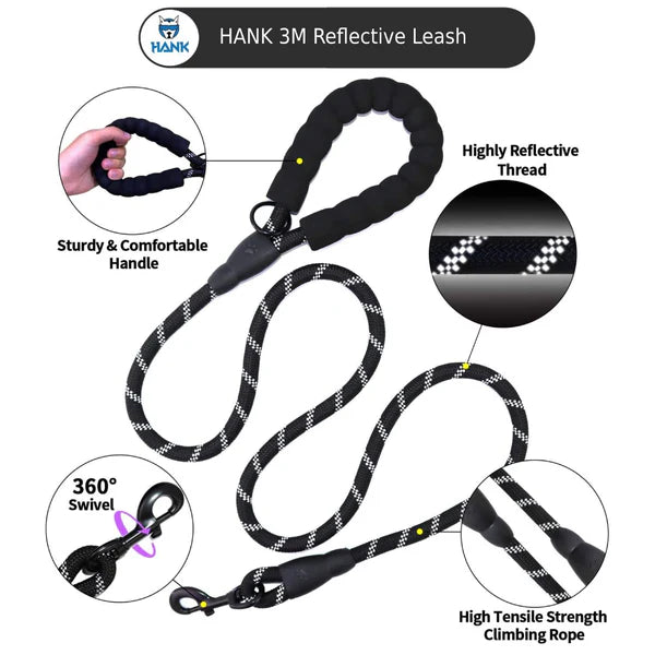  Reflective Heavy Duty 5 Feet Dog Leash | Durable & Safe Petspalz
