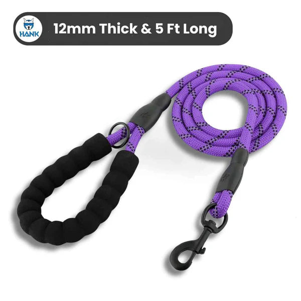  Reflective Heavy Duty 5 Feet Dog Leash | Durable & Safe Petspalz