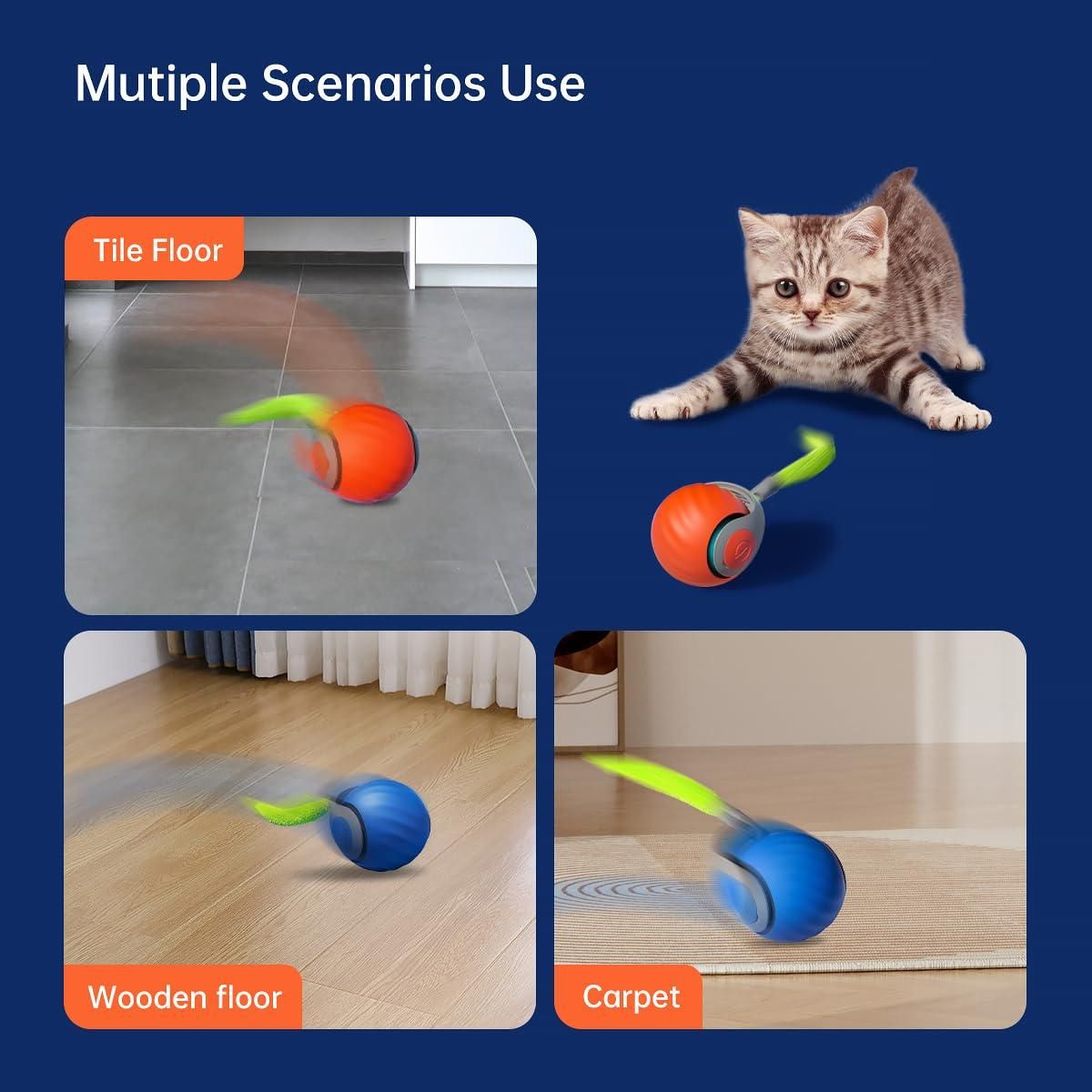  Rolling Ball Cat Toy | USB Rechargeable Smart Interactive Toy for Cats e31d79-4