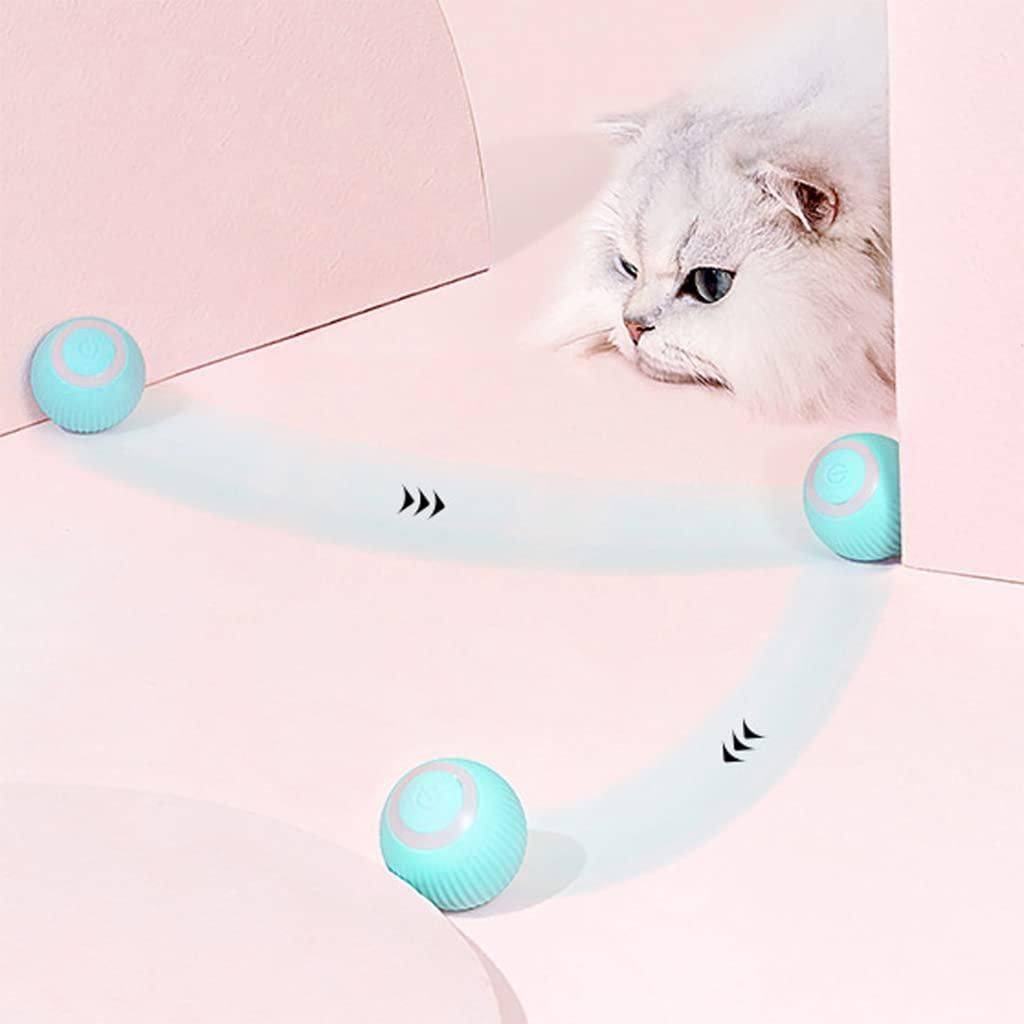  Rotating Cat Toy Ball, Interactive Cat Toys Rechargeable Rotating Ball Petspalz
