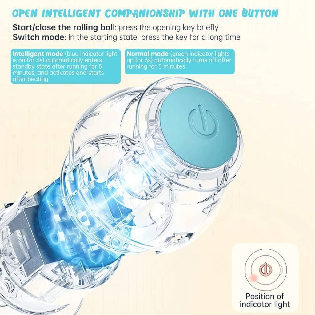  Rotating Cat Toy Ball, Interactive Cat Toys Rechargeable Rotating Ball Petspalz
