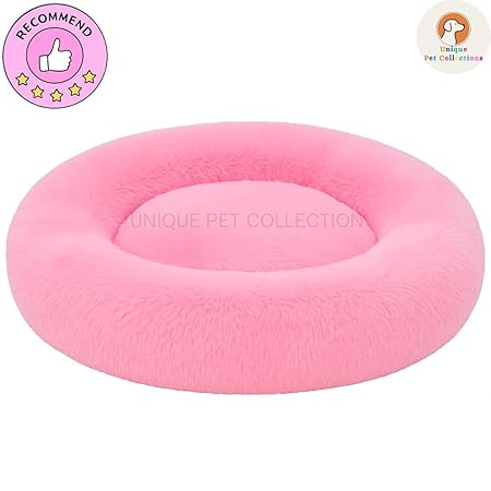  Round Donut Pet Bed | Orthopedic, Washable & Cozy for Cats & Dogs Petspalz