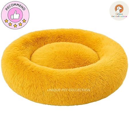  Round Donut Pet Bed | Orthopedic, Washable & Cozy for Cats & Dogs Petspalz