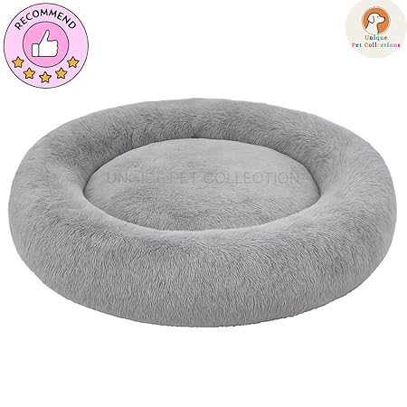  Round Donut Pet Bed | Orthopedic, Washable & Cozy for Cats & Dogs Petspalz