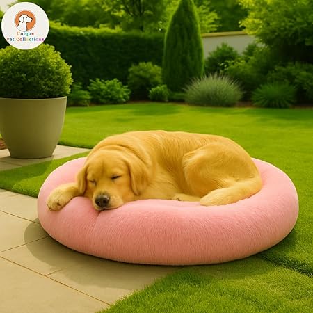  Round Donut Pet Bed | Orthopedic, Washable & Cozy for Cats & Dogs Petspalz