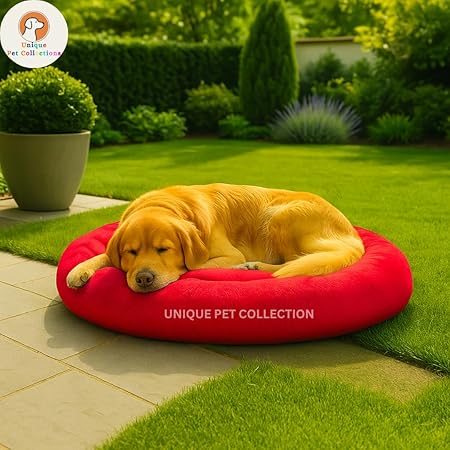  Round Donut Pet Bed | Orthopedic, Washable & Cozy for Cats & Dogs Petspalz