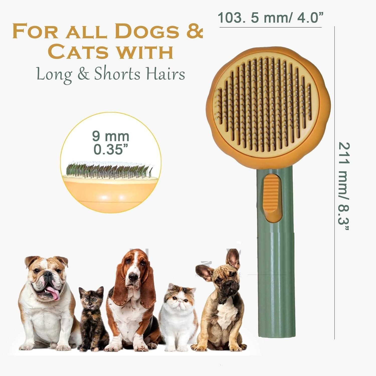  Self Cleaning Dog & Cat Comb | Easy Grooming for Pets Petspalz