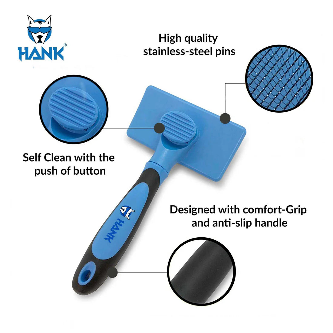 Self-Cleaning Slicker Brush for Pets – Grooming Tool for Cats & Dogs

