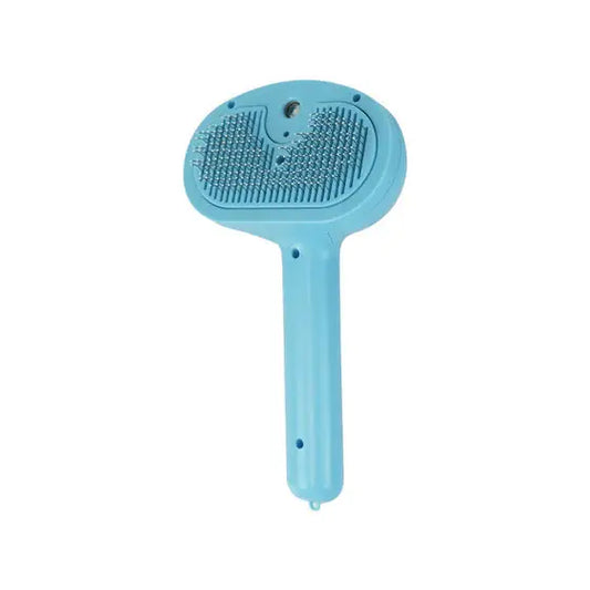 Hydro Brush - Spray Pet Comb for Dogs and Cats with integrated water spray, USB charging, and ergonomic design for easy grooming blue color.