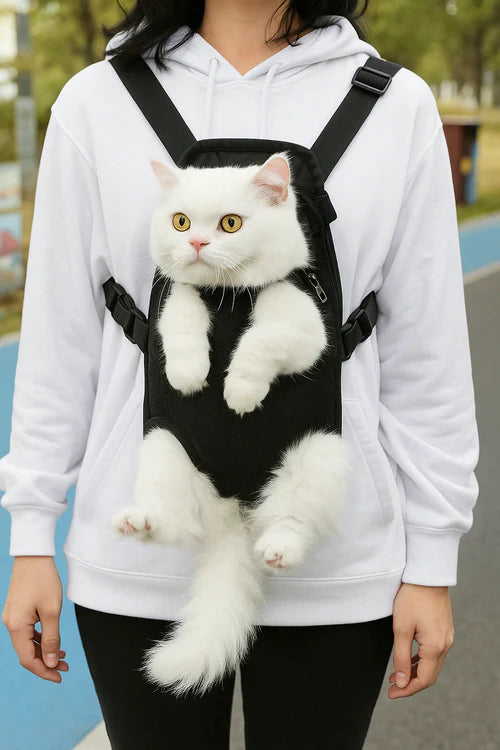 Pet Carry Bag Backpack for Cats & Small Dogs – Hands-Free Travel Carrier