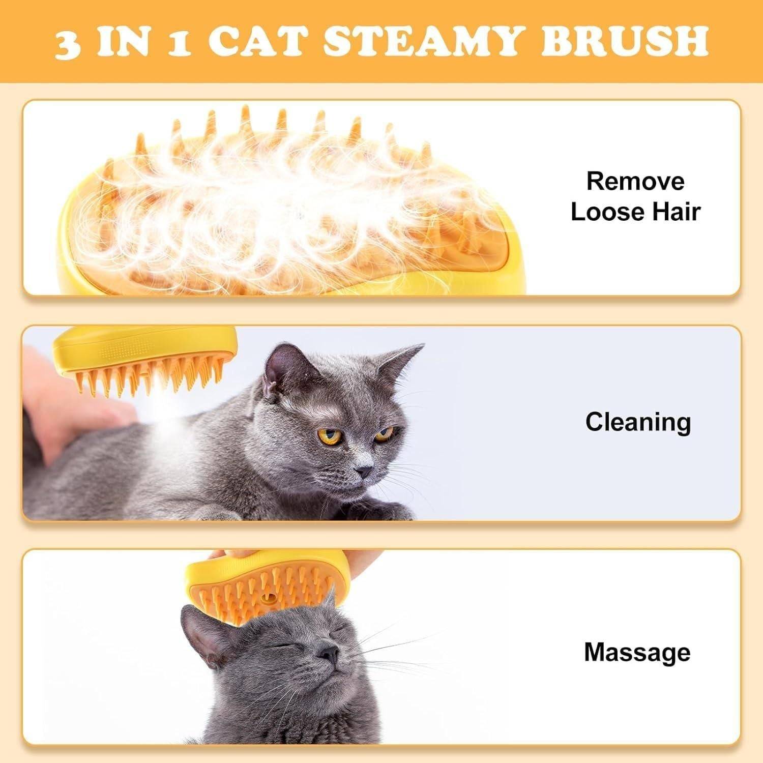  steaming pet detangler brush for Dogs and Cats  Petspalz