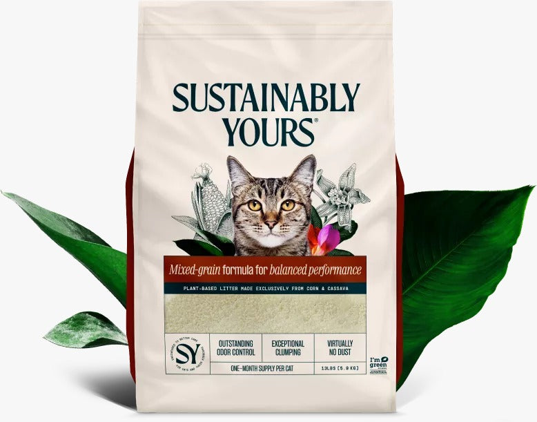  Sustainably Yours Mixed Grains Cat Litter – Natural, Odor Control Petspalz