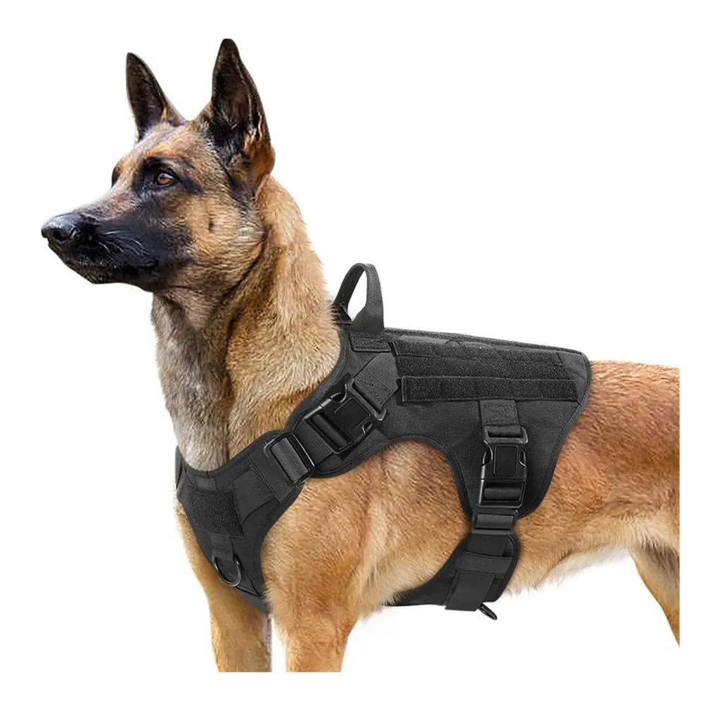  Tactical Black No-Pull Dog Harness – Military Standard Outdoor Vest Petspalz