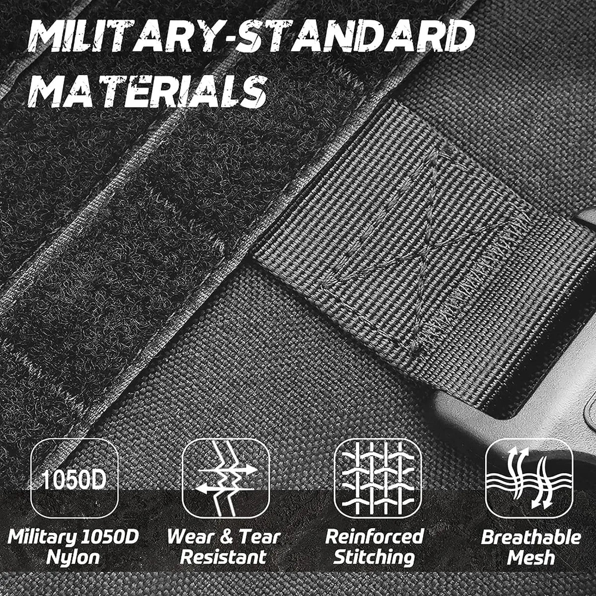  Tactical Black No-Pull Dog Harness – Military Standard Outdoor Vest Petspalz