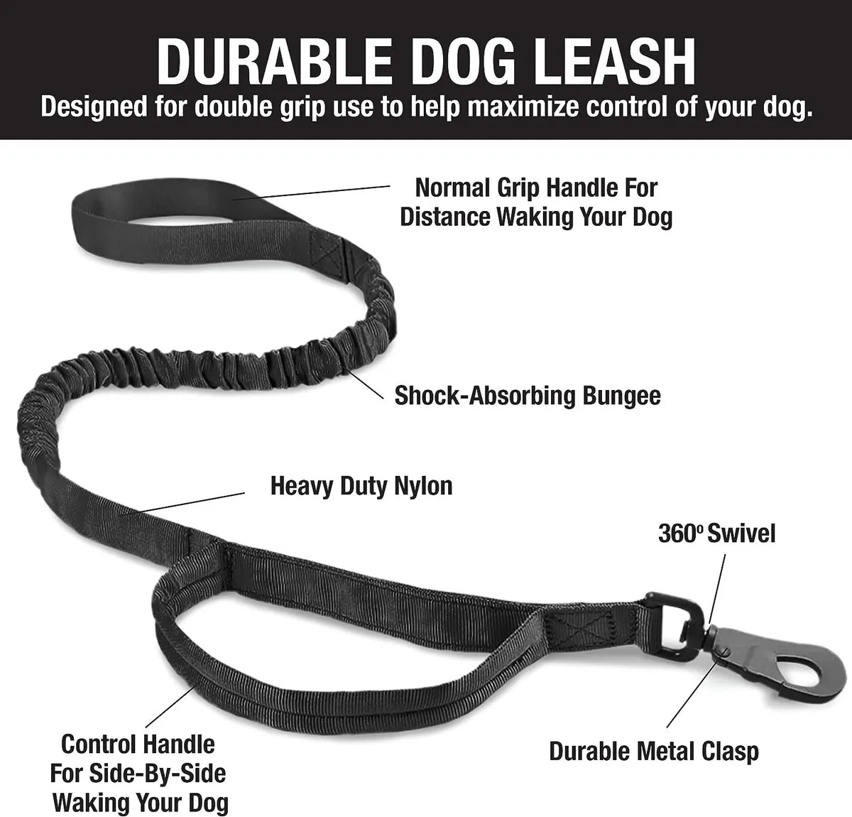  Tactical Dog Collar – Adjustable Military Training Collar with Handle Petspalz