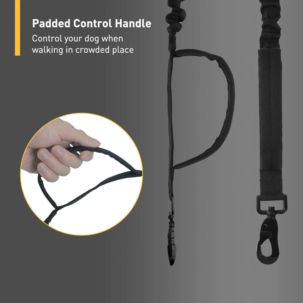  Tactical Dog Leash - Heavy Duty No Pull Bungee Leash for Large Dogs Petspalz