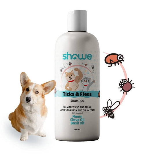 Natural Tick & Flea Shampoo for Dogs and Cats 300ML Petspalz