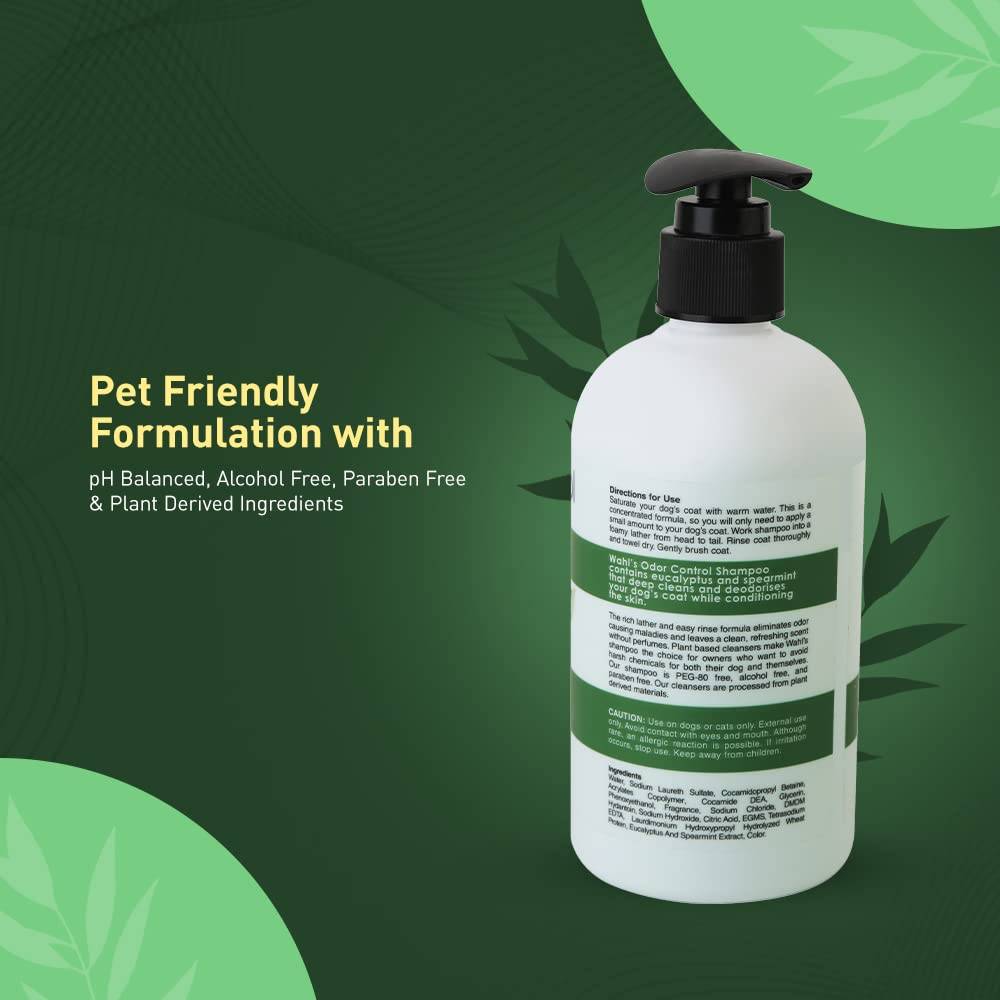  Wahl dog odor control shampoo eucalyptus spearmint Petspalz