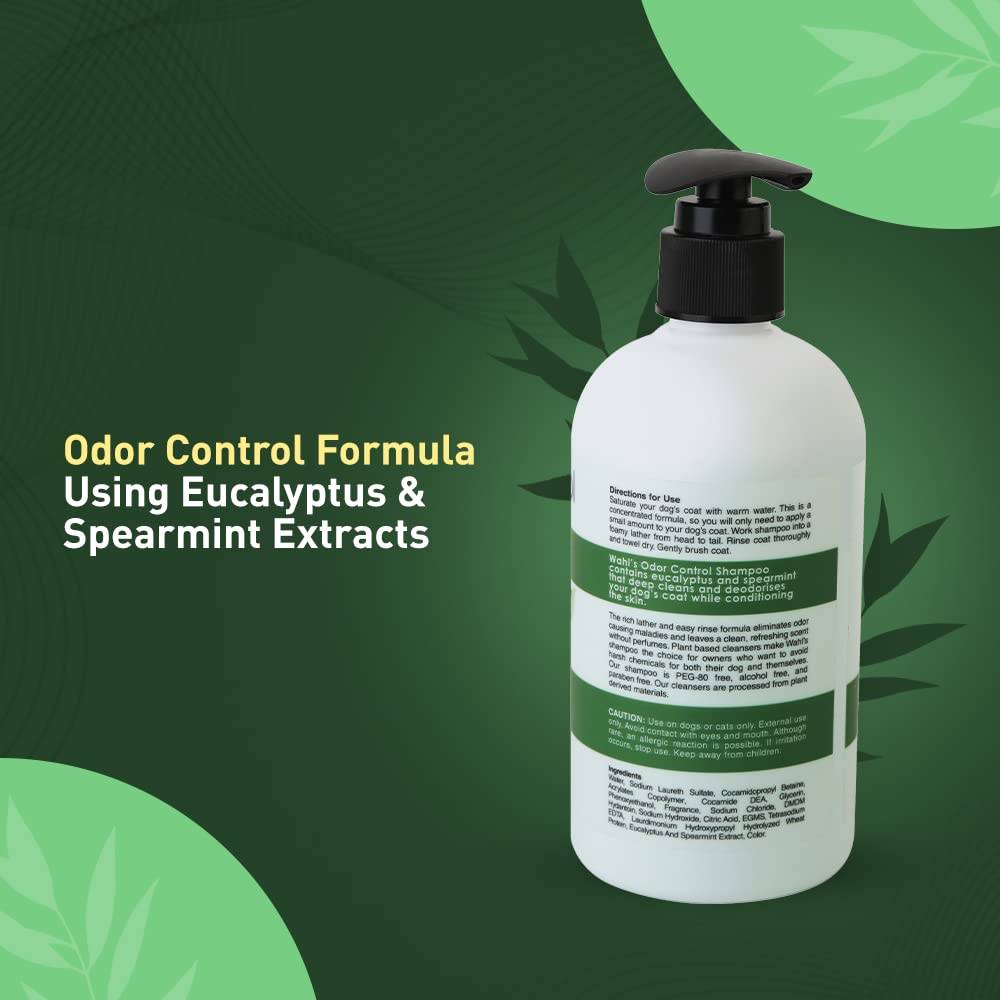 Wahl dog odor control shampoo eucalyptus spearmint Petspalz