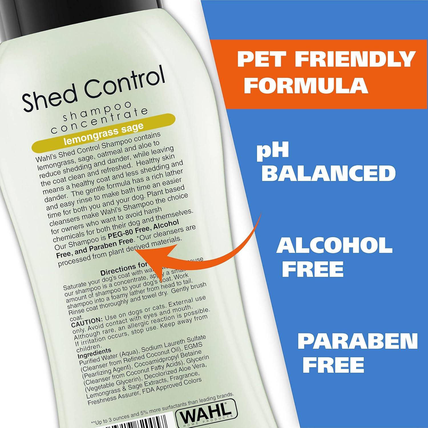  Wahl Shed Control Shampoo for Dogs : Alcohol Free, and Paraben Free Petspalz