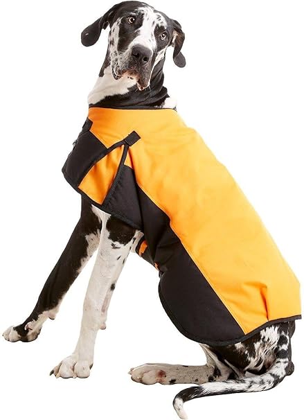 Waterproof Orange Winter Dog Jacket – Cold Weather Coat for Pets