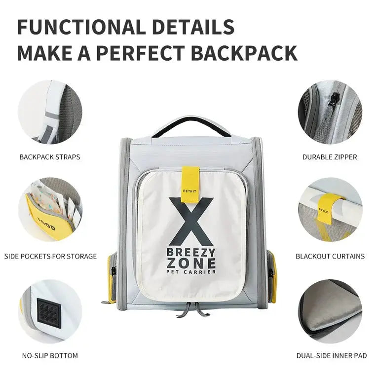  PETKIT X Breezy Zone Travel Backpack | Expandable Pet Carrier  Petspalz