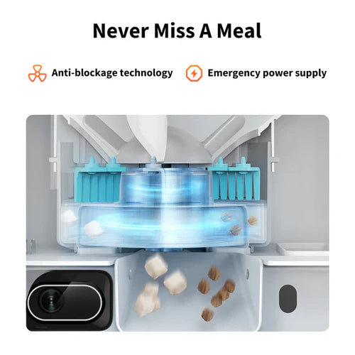  YumShare Dual Hopper Feeder with Camera | Smart Automatic Pet Feeder Petspalz