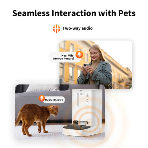  YumShare Dual Hopper Feeder with Camera | Smart Automatic Pet Feeder Petspalz