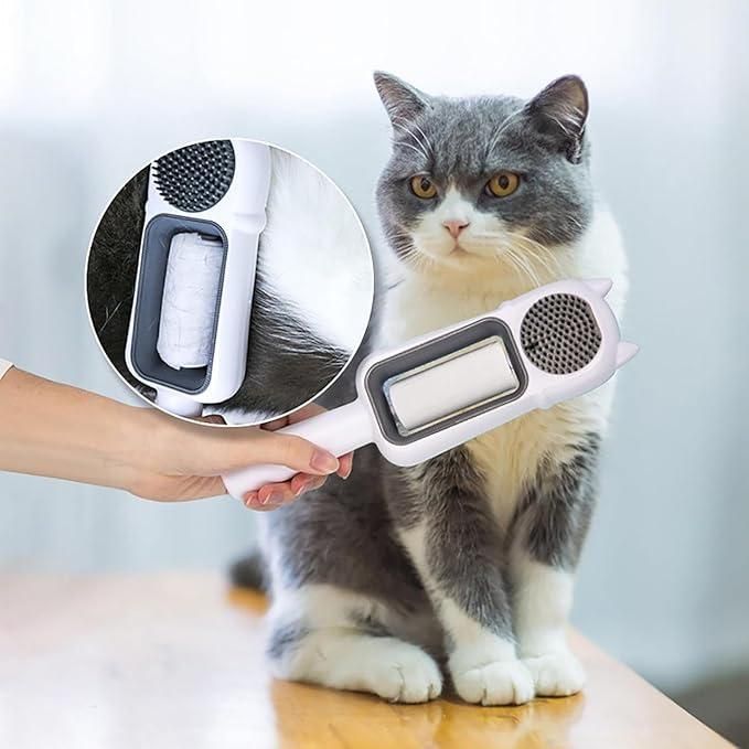 Cat sticky brush for removing loose fur from dogs and cats