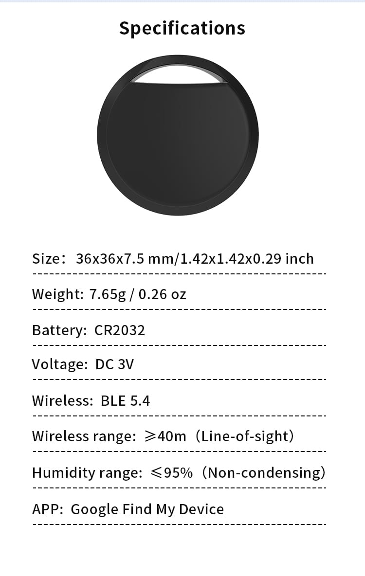 Smart GPS tracking device with Google Find My Device support