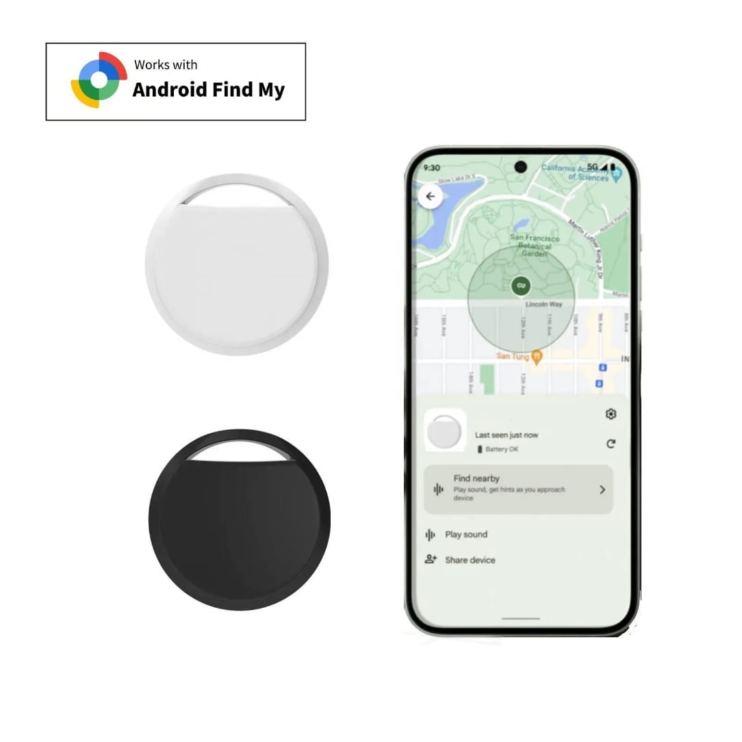 Compact GPS tracker for pets, keys, luggage and child safety