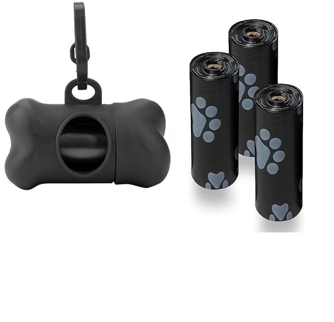 Extra thick leak-proof dog poop bags with dispenser by WapaW