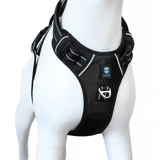 Reflective No Pull Dog Harness Adjustable Black