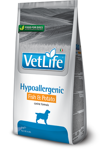 Farmina Vet Life Hypoallergenic dog food fish potato skin allergy diet