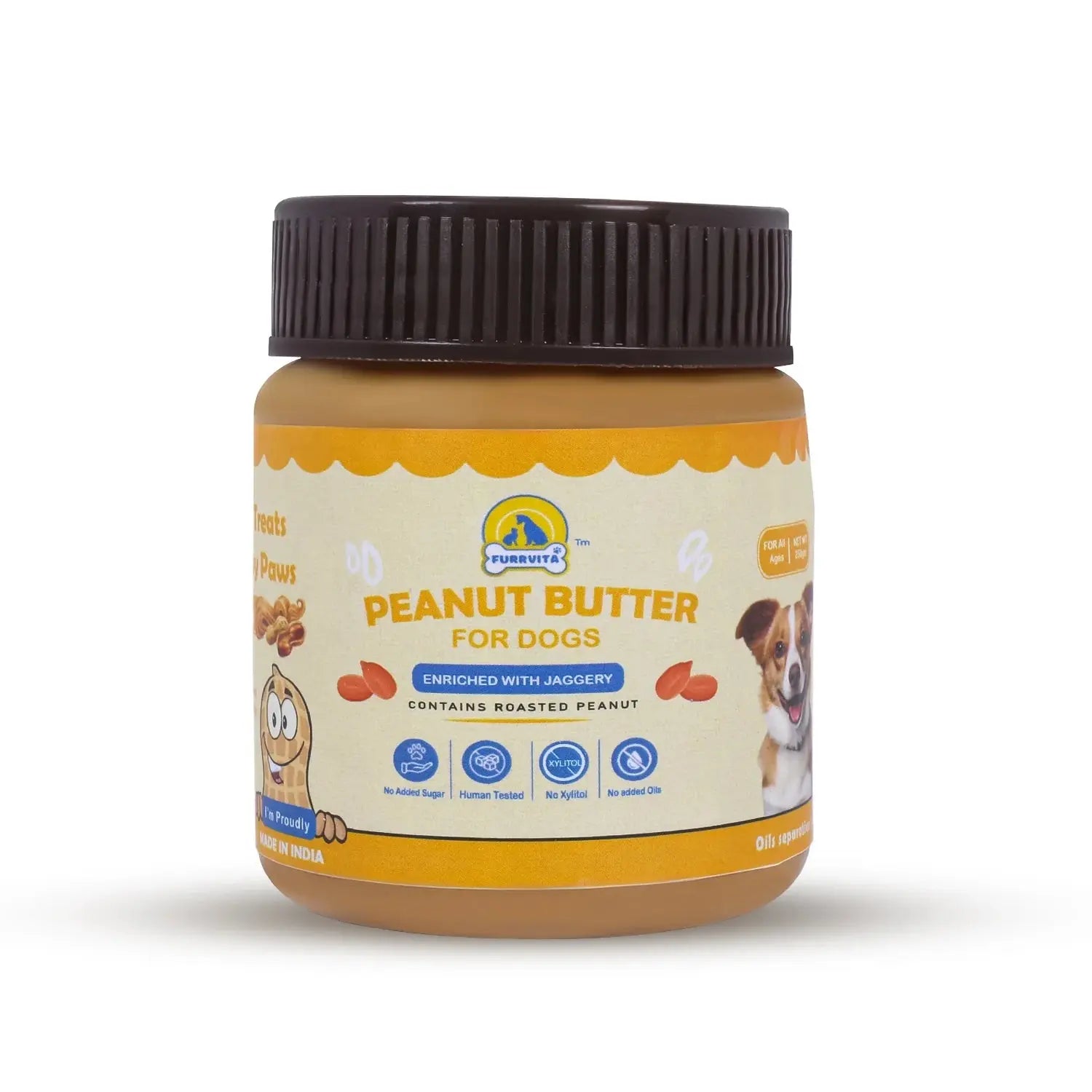 Furrvita | Peanut Butter for Dogs |Enriched with Jaggery | Perfect for All Ages & Breeds of Dogs - Petspalz