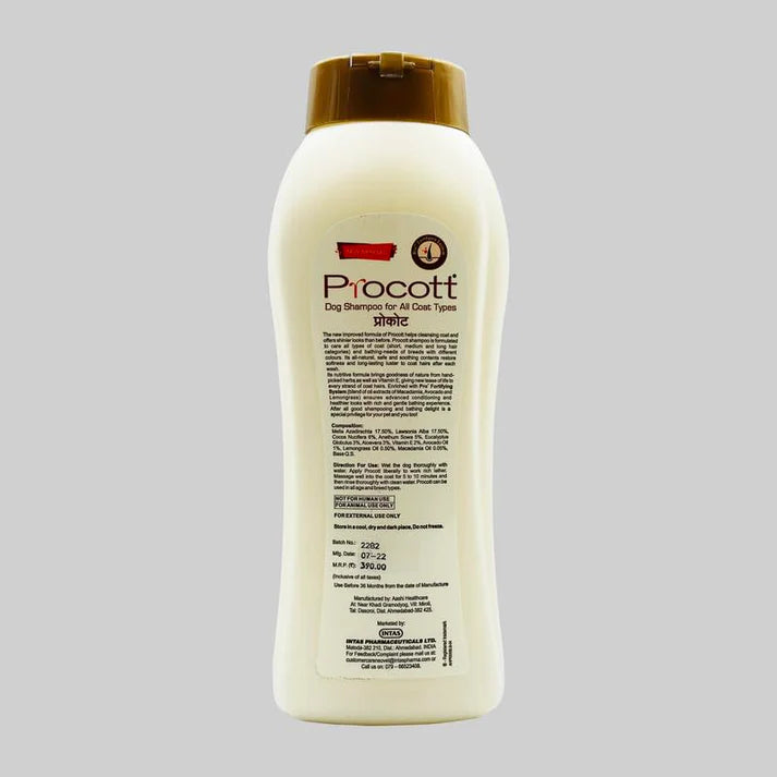 Intas Procott dog and cat shampoo 500ml – Petspalz