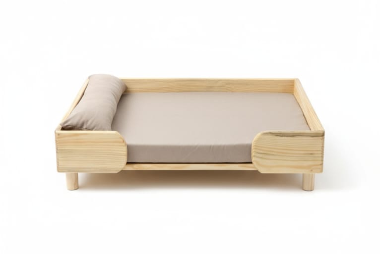 Luxury wooden pet bed for small dogs and cats
