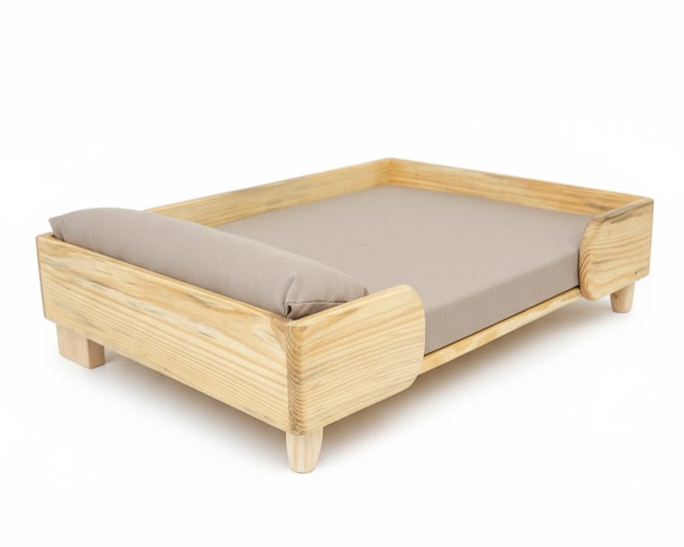 Luxury wooden pet bed for small dogs and cats